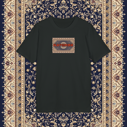 Raton3s Blue Persian Rug Box Logo T-Shirt