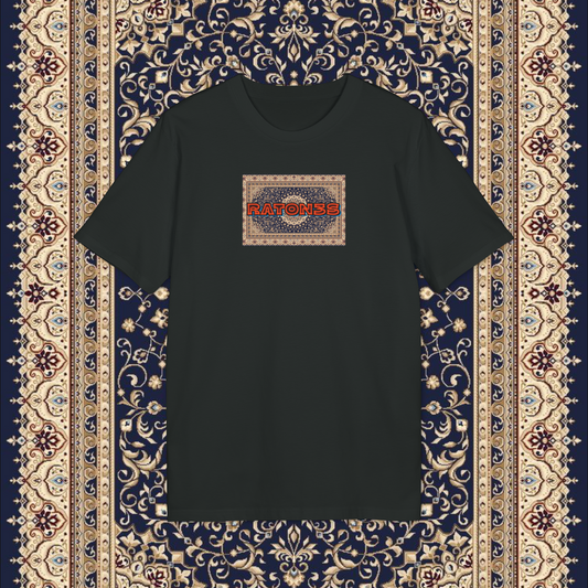 Raton3s Blue Persian Rug Box Logo T-Shirt