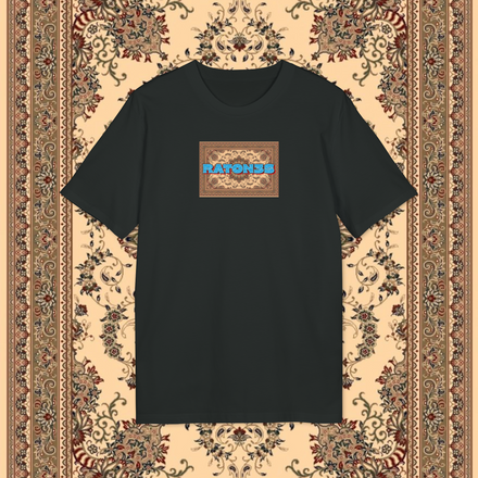 Raton3s Yellow Persian Rug Box Logo T-Shirt