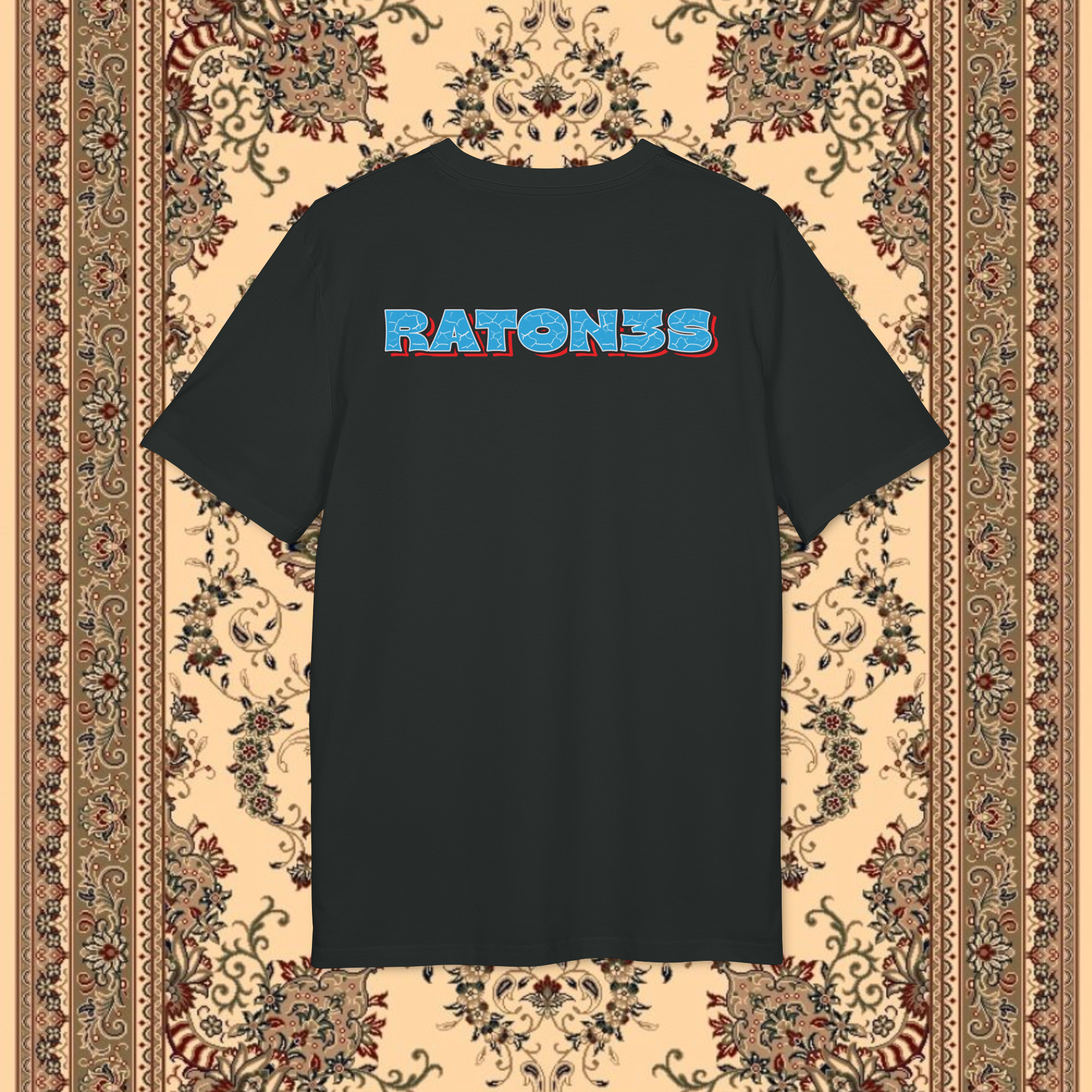 Raton3s Yellow Persian Rug Box Logo T-Shirt